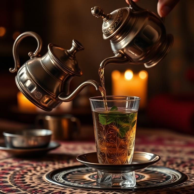 Moroccan mint tea ritual